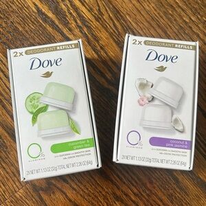 DOVE BEAUTY 0% Aluminum Refill Two Pack NWT!